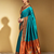 Rama zari woven silk paithani saree with unstitched blouse – designer & traditional wear