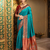 Rama zari woven silk paithani saree with unstitched blouse – designer & traditional wear