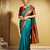 Rama zari woven silk paithani saree with unstitched blouse – designer & traditional wear