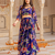  digital print georgette blue multicolor lehenga choli with floral print jacket dupatta