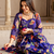  digital print georgette blue multicolor lehenga choli with floral print jacket dupatta