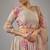 beige digital print shiney silk lehenga with unstitched blouse and organza dupatta