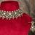 Gold plated  green beads kundan necklace in sterling silver