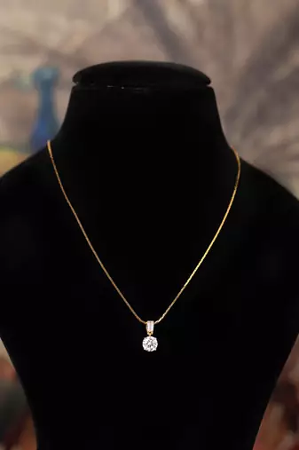 Gold plated   kundan necklace in sterling silver