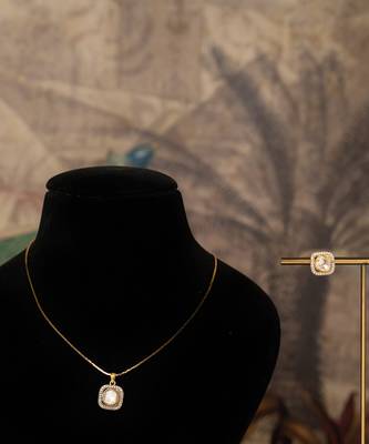 Gold plated   kundan necklace in sterling silver 2