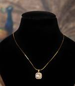 Gold plated   kundan necklace in sterling silver