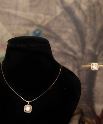 Gold plated   kundan necklace in sterling silver 3