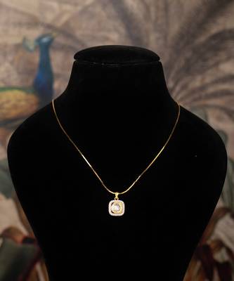 Gold plated   kundan necklace in sterling silver 4