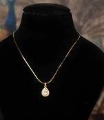 Gold plated   kundan necklace in sterling silver