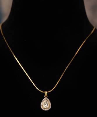 Gold plated   kundan necklace in sterling silver 2