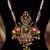 Gold plated  multicolor kundan necklace in sterling silver