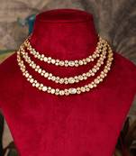 Gold plated  pearl white  necklace in sterling silver