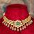 Gold plated  green stone kundan necklace in sterling silver