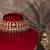 Gold plated  green stone kundan necklace in sterling silver