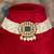 Gold plated  green stone pearl necklace in sterling silver