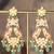 Gold plated multicolor polki jhumkas in sterling silver