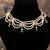 Gold plated  multicolor pearl necklace in sterling silver