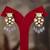 Gold plated blue beads jhumkas in sterling silver