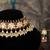 Gold plated  white peals kundan necklace in sterling silver
