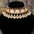 Gold plated  white peals kundan necklace in sterling silver