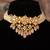 Gold plated  pink beads  pearl necklace in sterling silver
