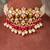 Gold plated  pink beads pearl necklace in sterling silver