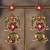 Gold plated multicolor polki jhumkas in sterling silver