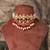Gold plated  pink beads pearl necklace in sterling silver