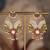 Gold plated multicolor polki jhumkas in sterling silver