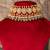 Gold plated  green stone kundan necklace in sterling silver