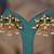 Gold plated multicolor polki jhumkas in sterling silver