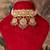 Gold plated purple beads  kundan necklace in sterling silver