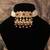 Gold plated  red  stone pearl necklace in sterling silver