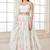  digital print georgette white lehenga with unstitched blouse and floral print jacket dupatta