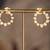 Gold plated polki studs in sterling silver