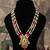 Gold plated  multicolor kundan necklace in sterling silver