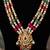 Gold plated  multicolor kundan necklace in sterling silver