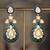 Gold plated multicolor polki jhumkas in sterling silver