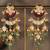 Gold plated multicolor polki jhumkas in sterling silver