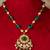 Gold plated  green stone kundan necklace in sterling silver