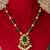 Gold plated  green kundan necklace in sterling silver