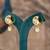 Gold plated polki jhumkas in sterling silver