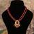 Gold plated  red stone  kundan necklace in sterling silver