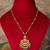 Gold plated  green stone kundan necklace in sterling silver