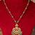 Gold plated  green stone kundan necklace in sterling silver