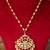 Gold plated  green stone kundan necklace in sterling silver