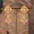 Gold plated pink polki jhumkas in sterling silver