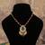 Gold plated  multicolor kundan necklace in sterling silver