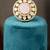 Gold plated pink stone kundan ring in sterling silver