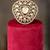 Gold plated kundan ring in sterling silver